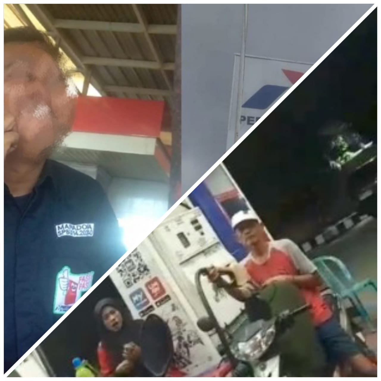 SPBU Medan jual pertalite subsidi pakai jerigen.