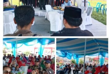 Ratusan warga Tabagsel Lubuk Pakam mendukung paslon 03 AYS-BSA di tengah hujan.