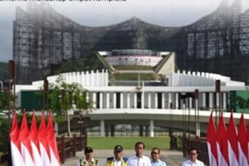 Peresmian infrastruktur dasar Ibu Kota Nusantara di Kalimantan Timur, Oktober 2024.