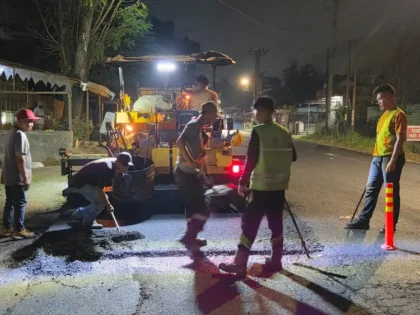 Dinas PUTR Kota Binjai memulai Pekerjaan Jalan Jamin Ginting, Kec Binjai Selatan